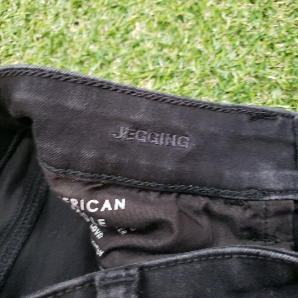 American Eagle Jegging Next Level Stretch Womens Size 4 Black 4756 - Picture 5 of 10